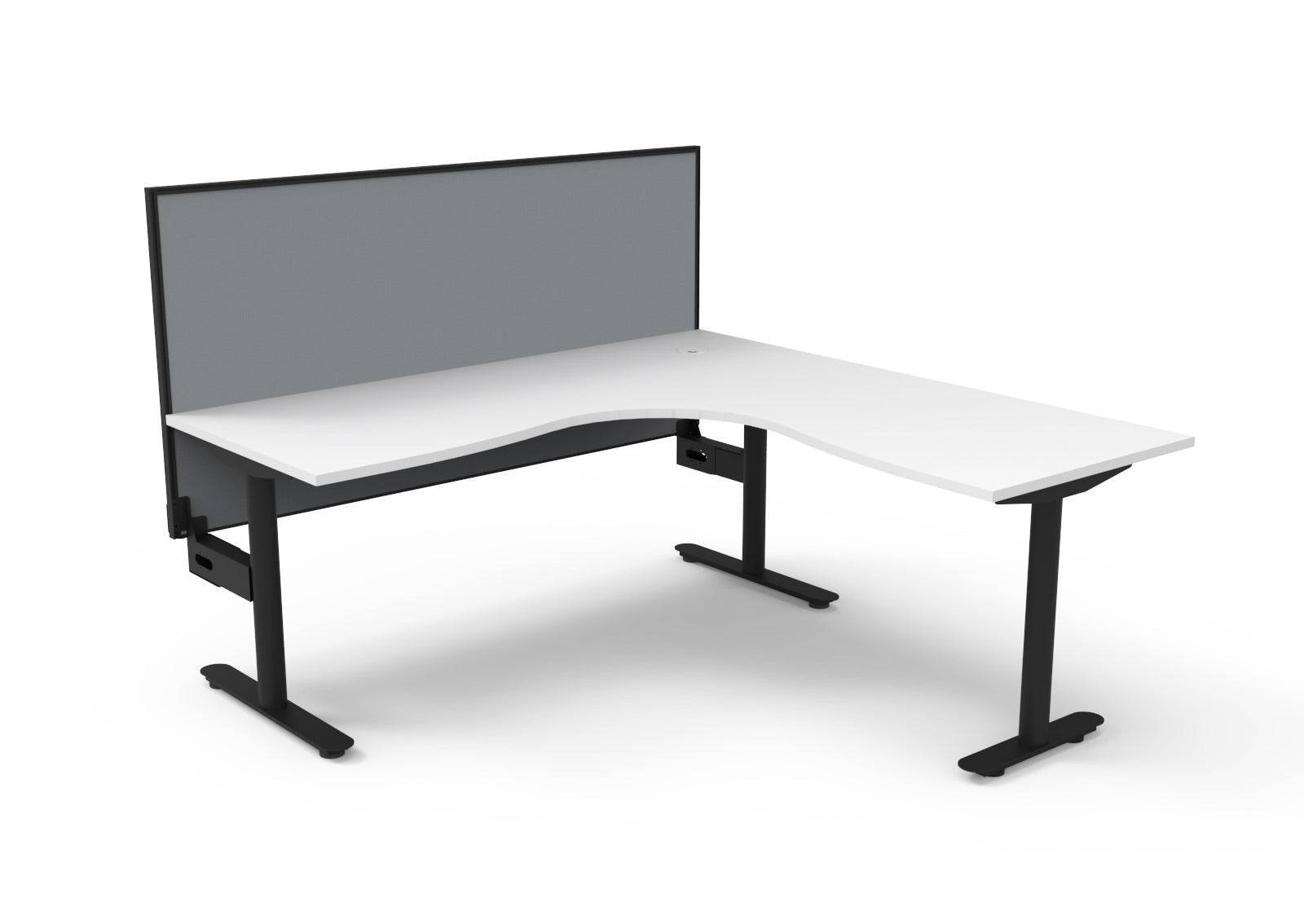 Halo Static Corner Workstation - Easy Office Furniture
