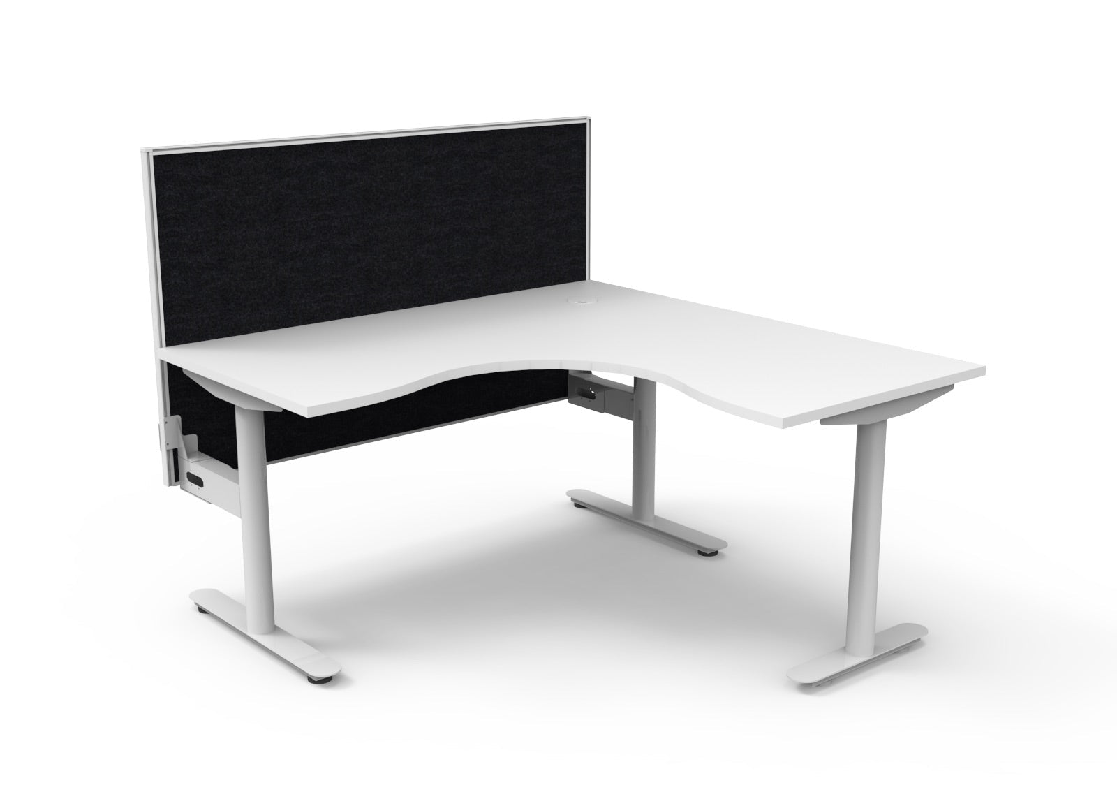 Halo Static Corner Workstation - Easy Office Furniture