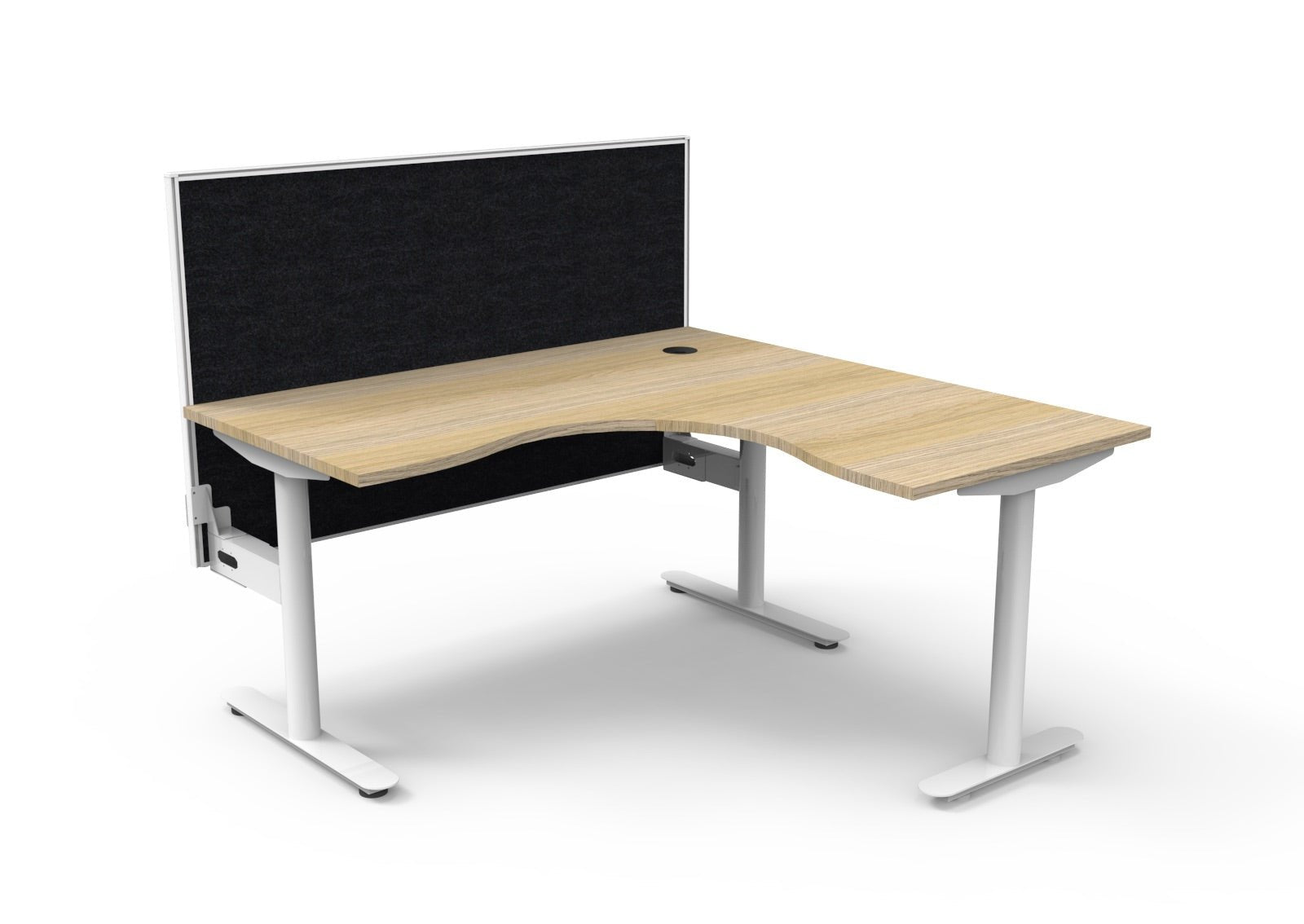 Halo Static Corner Workstation - Easy Office Furniture