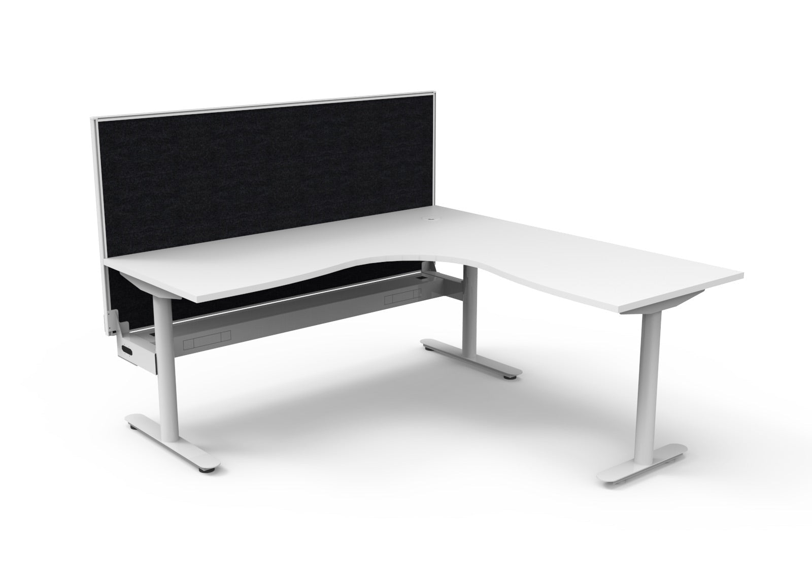 Halo Static Corner Workstation - Easy Office Furniture
