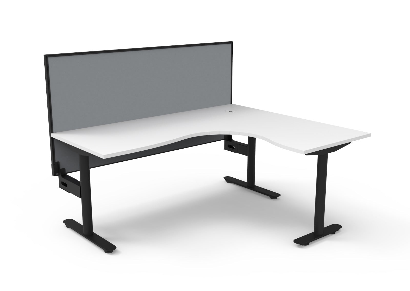 Halo Static Corner Workstation - Easy Office Furniture