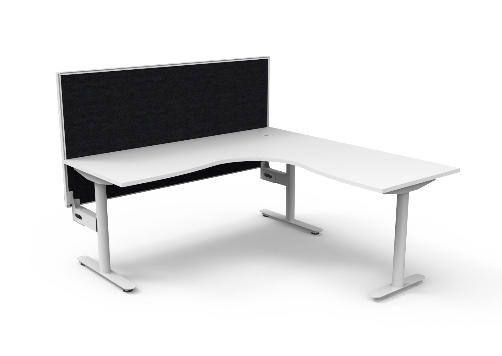 Halo Static Corner Workstation - Easy Office Furniture