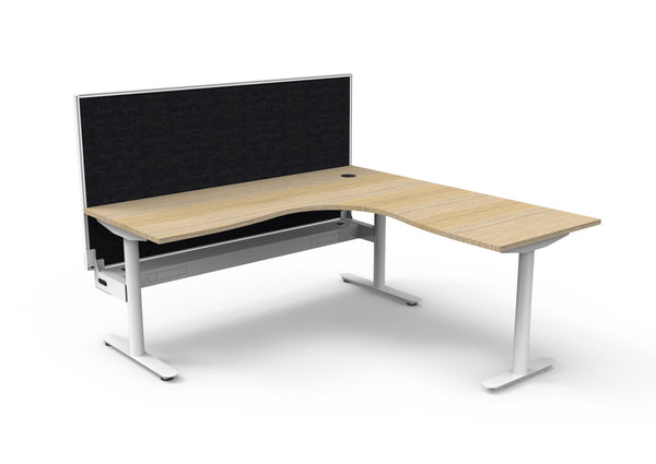 Halo Static Corner Workstation - Easy Office Furniture