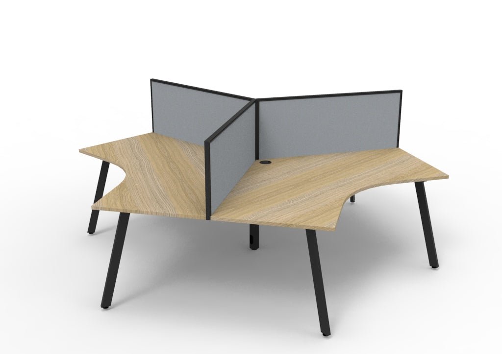 Infinity 120 Degree Workstation - Eternity Leg - Easy Office Furniture