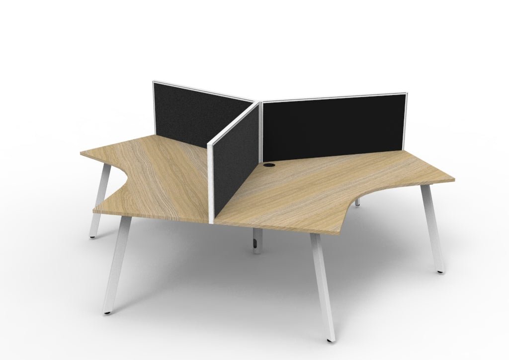 Infinity 120 Degree Workstation - Eternity Leg - Easy Office Furniture