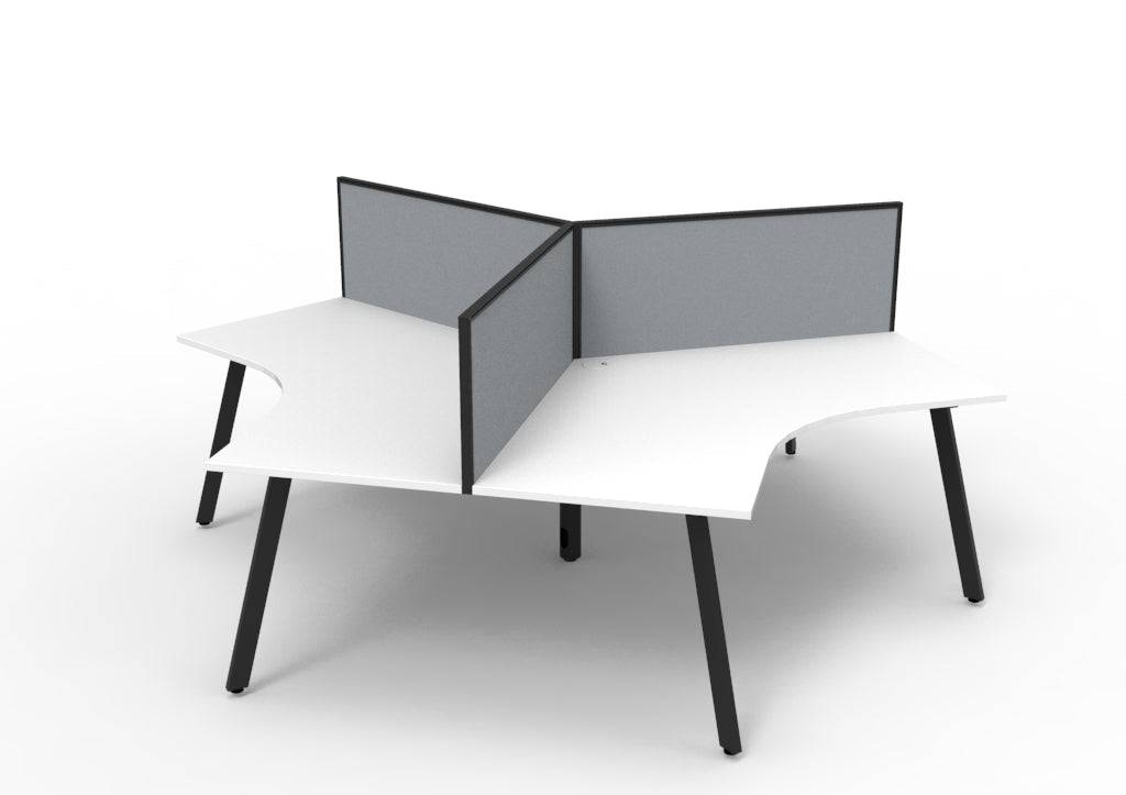 Infinity 120 Degree Workstation - Eternity Leg - Easy Office Furniture